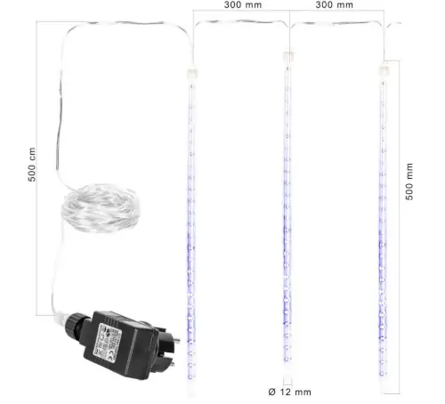 Svítící rampouch o délce 50 cm